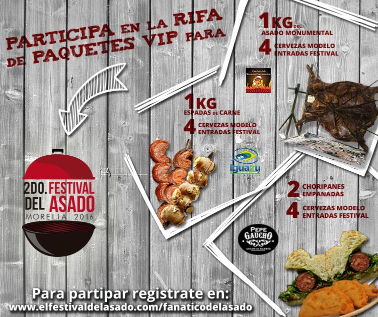 Participa en la rifa de 3 mega paquetes para que lo hagas, sólo tienes que registrarte. #FanaticoDelAsado
elfestivaldelasado.com/fanaticodelasa…