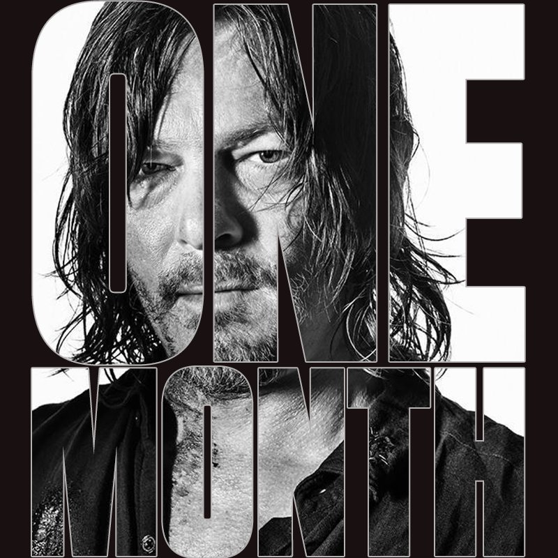 TheWalkingDead's tweet image. The wait is almost over. #TheWalkingDead Season 7 premieres in ONE MONTH. Plenty of time to stock up on tissues 😬