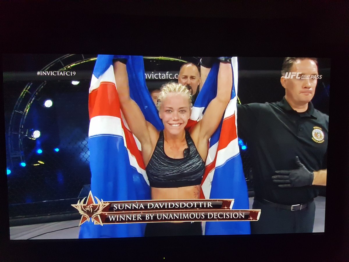 Just the first of many to come for <a href="/sunnatsunami/">Sunna Davidsdottir</a> 
#InvictaFC19 #TsunamiWarning <a href="/MjolnirMMA/">Mjölnir</a> <a href="/InvictaFights/">Invicta FC</a>