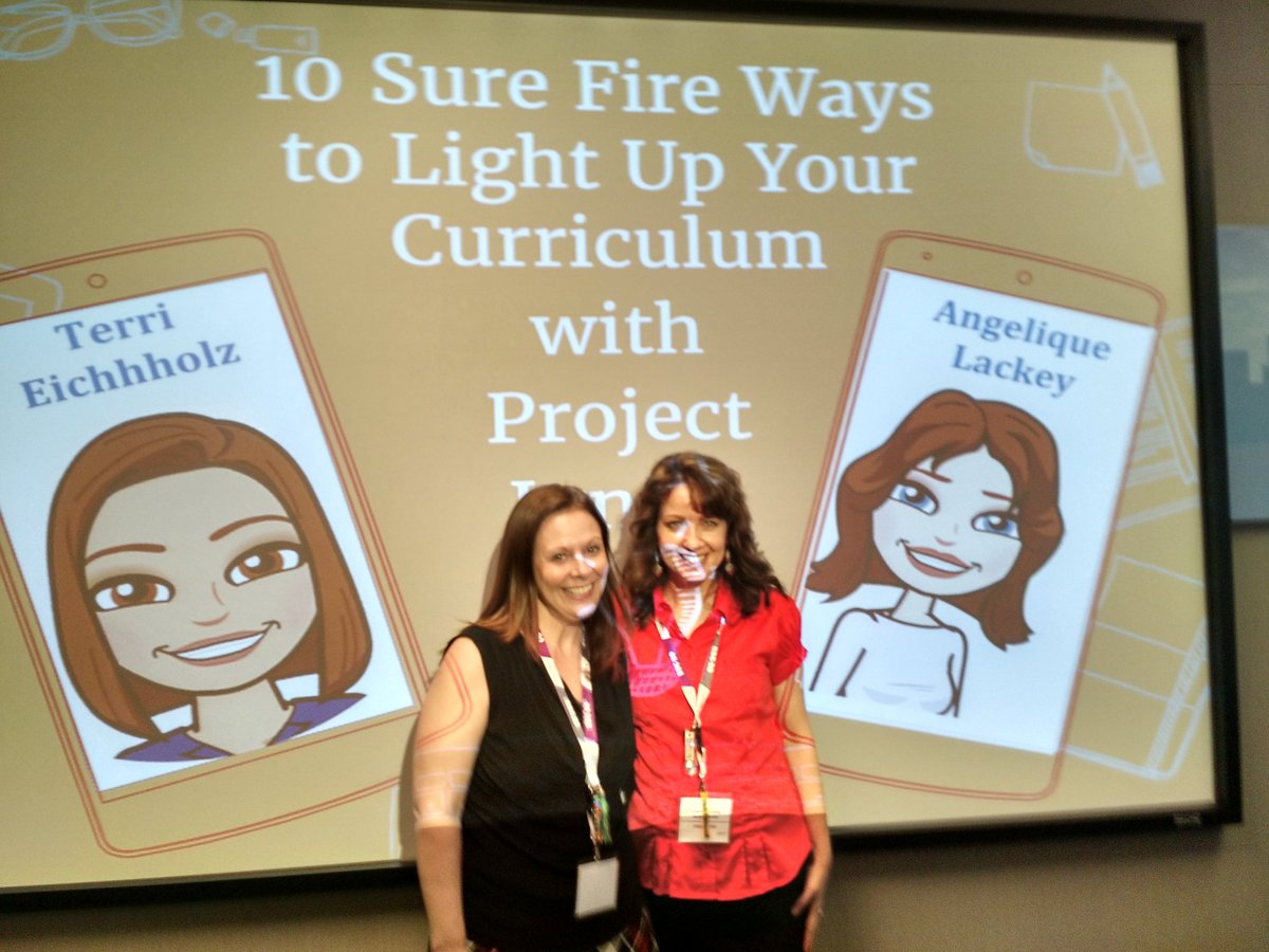 lackeyangie's tweet photo. Privilege to present about #InnovativeEd with the most innovative, revolutionary teacher I know! @terrieichholz #neisdlibs @NEISD #lrr2016 https://t.co/eSYm4HIWnQ