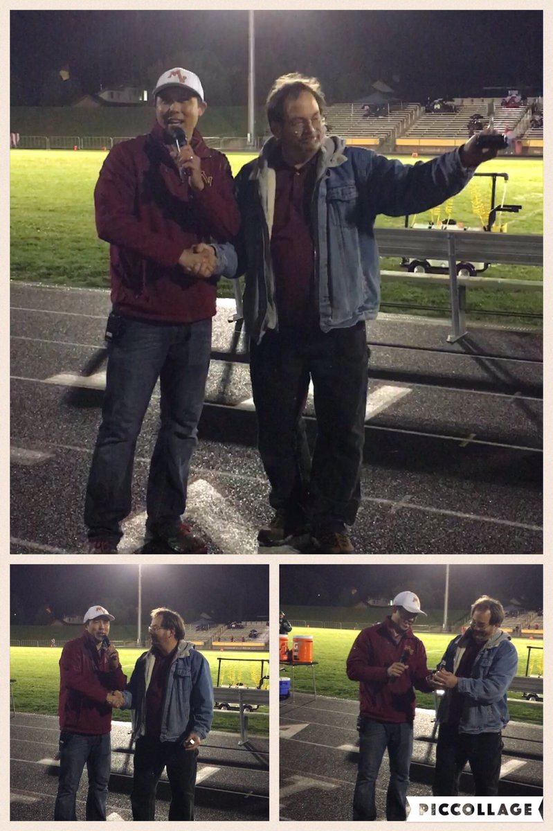 mvhsbruins's tweet image. Thank you for being the voice of MVHS Football for two decades! Bruin Nation ❤️ Mr. Criman! #RocktheMV