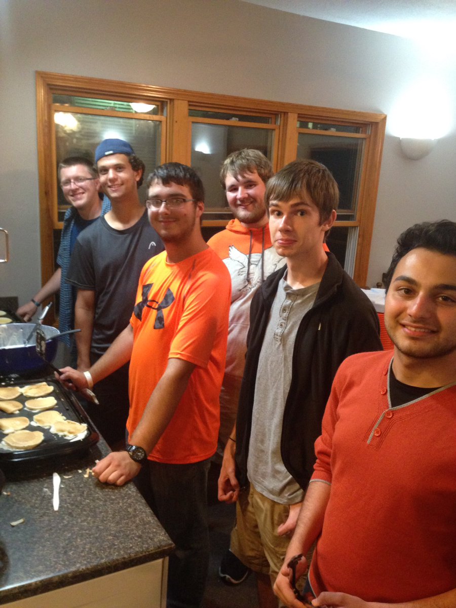 CCHTrine's tweet photo. Another installment of the griddle masters for this week plus some extra helpers! Aaron and Alex are the #griddlemasters https://t.co/7npK5ca09W