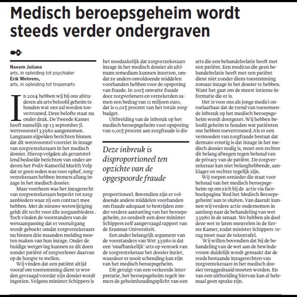 JeanetHiemstra's tweet photo. Actie tegen uitholling van ons #beroepsgeheim via deze FB-page: https://t.co/4jCYGXeuni
Eerst toestemming vd patient voor inzien dossier! https://t.co/KIFwOsDNHS