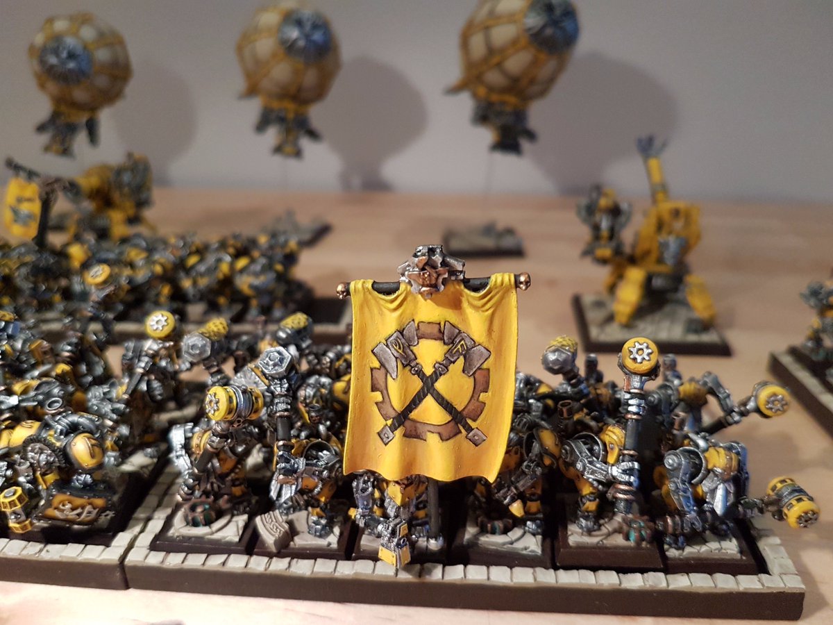 roydiprose's tweet photo. Selling off my steampunk dwarf army. Its made from the Titanforge Metal Beards range. $800AUD plus postage from Sydney. https://t.co/BdDcuMLYyb