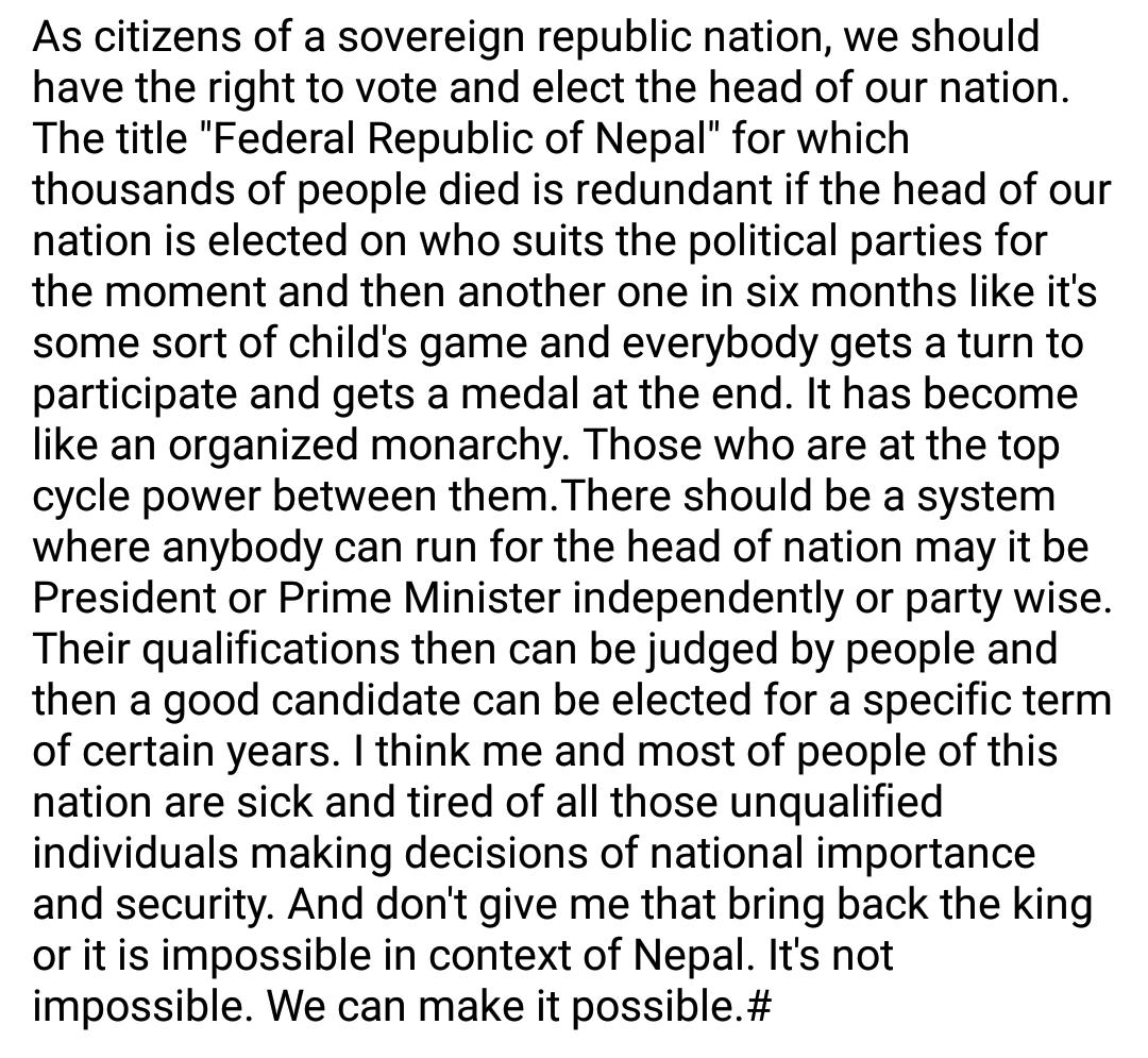 SerPratik's tweet photo. #republicnepal #righttovote https://t.co/lWXbFSf5bx