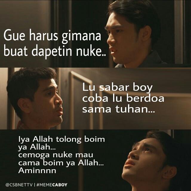 meganvers's tweet photo. Kita bantu doa yukk buat boim hihihi #MemeCaboy #CatatanSiBoyEps5 @achmad_megan @csbnettv @netmediatama https://t.co/85vG0E6hlR