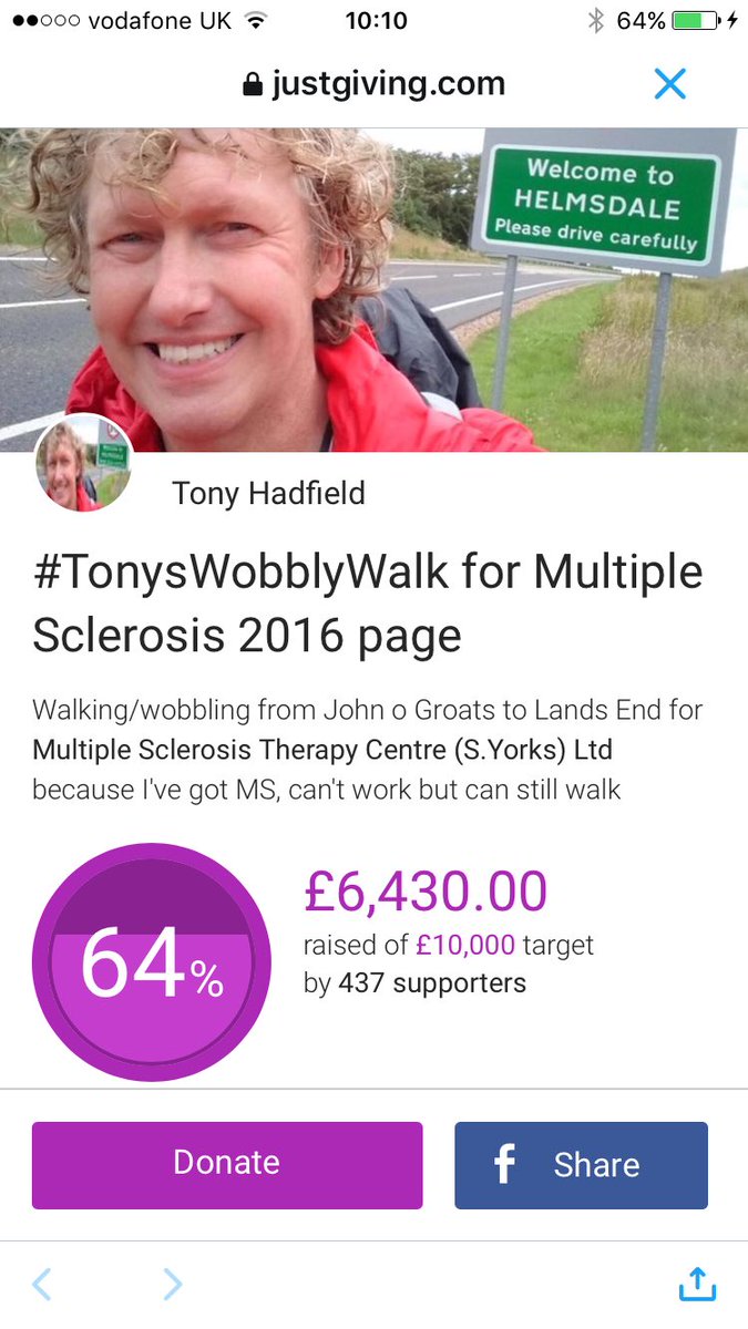 TonyMSwalk's tweet photo. Thank you all x doing this for @MSTherapySYorks #sheffieldissuper #ms #mswarrier https://t.co/aCYAmVdzjh https://t.co/gulr6GjFHT