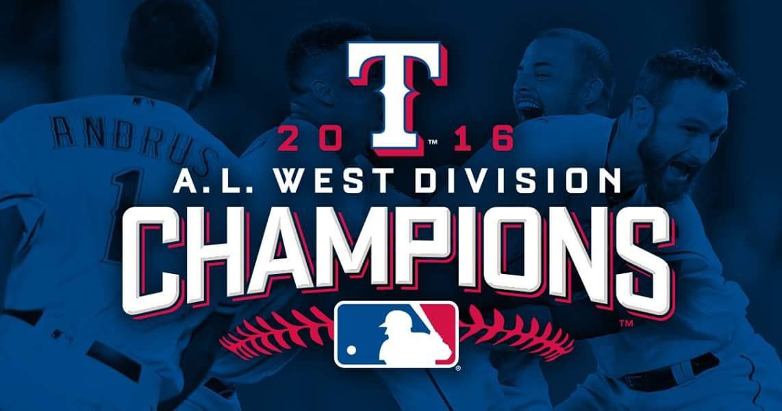 congratulations We wanna congratulate the Texas Rangers organization for winning the west division!!! @Rangers