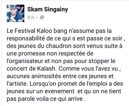 Bruno_Campbell's tweet photo. @KalooBang c'est bien beau de tous mettre sur le dos de l'artiste ! Mais akoz zot y assume pas zot merde un peu ?? https://t.co/2RDNqiOSzG
