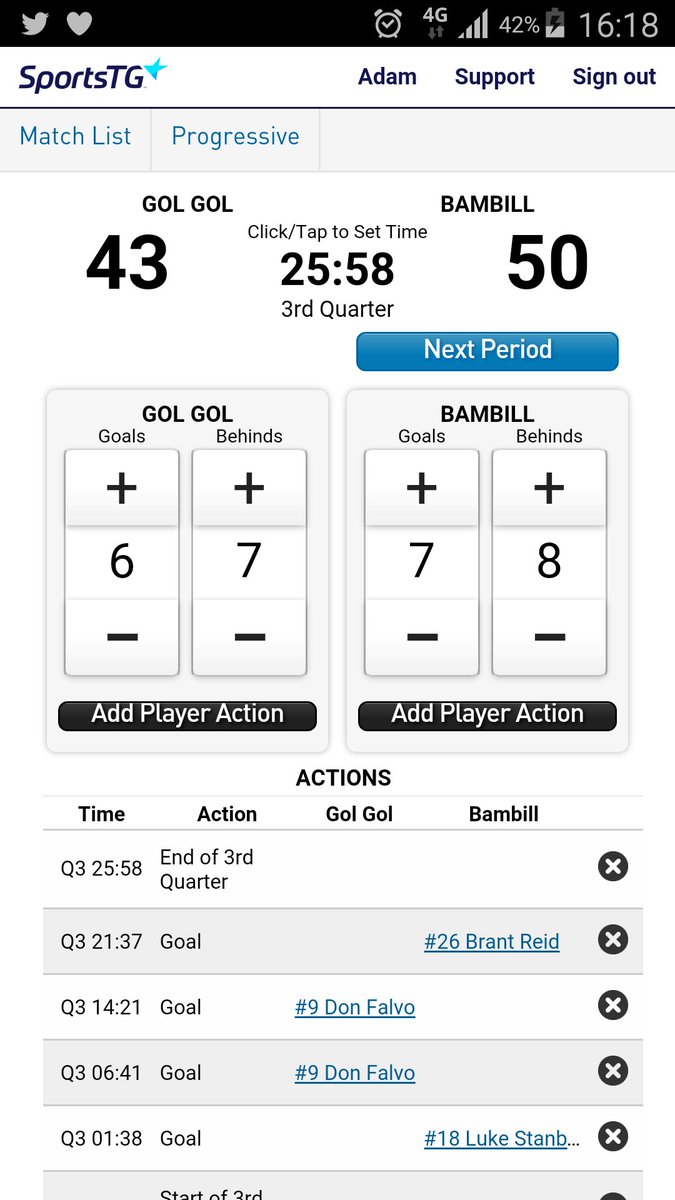 Drizzling rain has set the game up at 3 Qtr Time. Bambill lead a very tight and physical contest #millewafooty