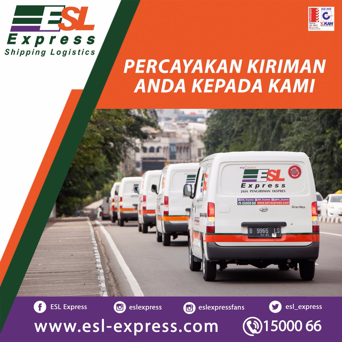 ESL Express LAYANAN JEMPUT GRATIS hubungi :Hotline: 1500066 SMS/CALL/WA: 08...