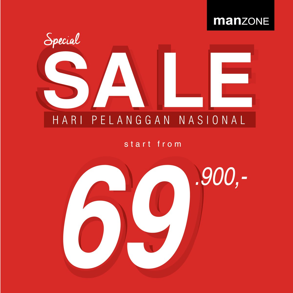 MetMalBekasi's tweet photo. @ManzoneOfficial MetMal Bekasi Lt Dsr #STARTFROM 69k #SPECIALSALE u/ menyambut Hari Pelanggan Nasional smpi 9 Okt https://t.co/AU9edUZwDK