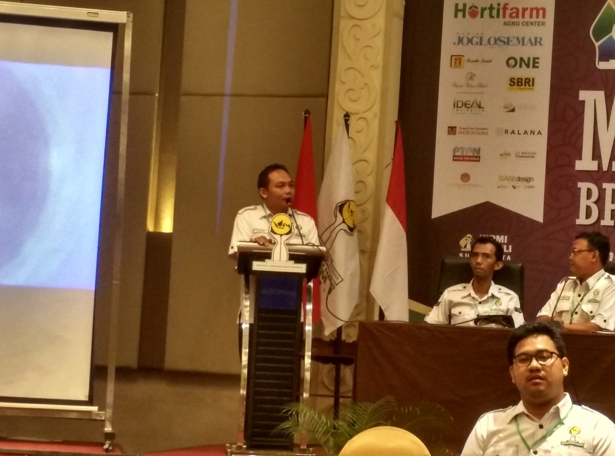Menyampaikan visi misi dari calon ketua HIPMI Solo, M.  Syamsul Hadi