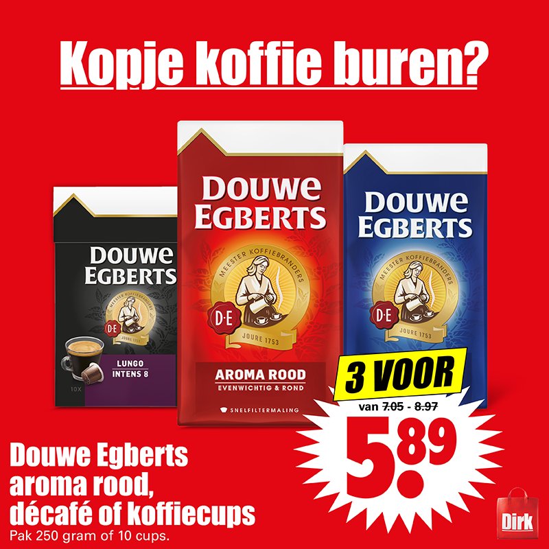Versterker regeren verkorten Dirk van den Broek on Twitter: "Vandaag vieren we #Burendag en bij Dirk is  de Douwe Egberts koffie daarom extra voordelig! Fijne Burendag!  https://t.co/9vWbbH73de" / Twitter