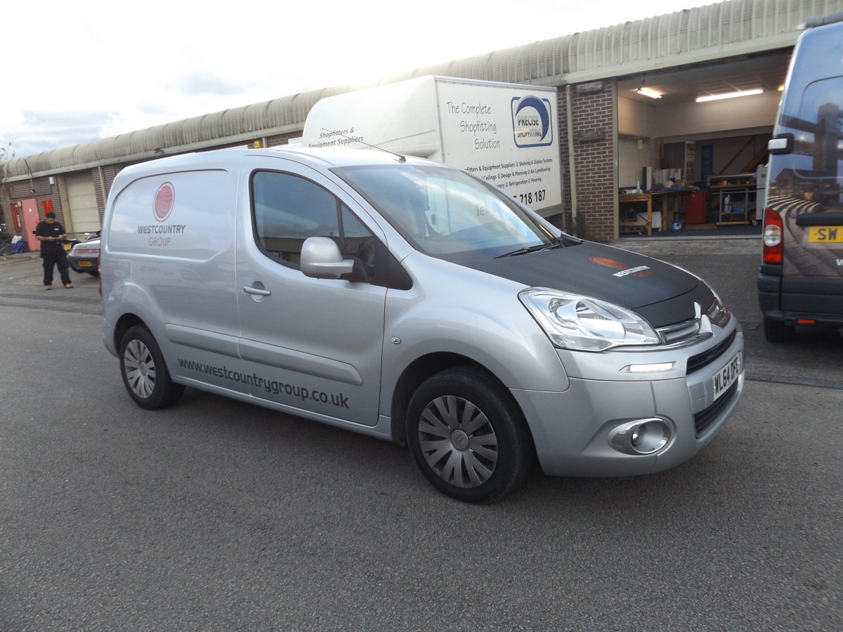 Simple, uncluttered graphics look great on a small van.