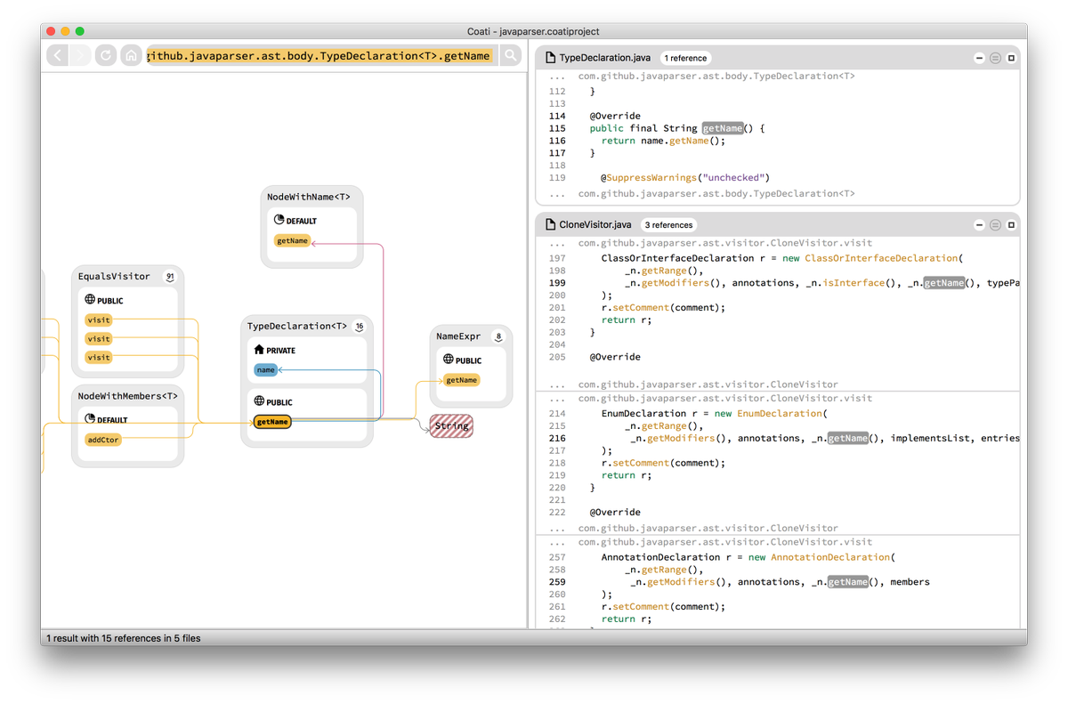 ftomasse's tweet image. Happy and proud to see #javaparser and #javasymbolsolver to be used in software from @CoatiSoftware coati.io/blog/release_0…