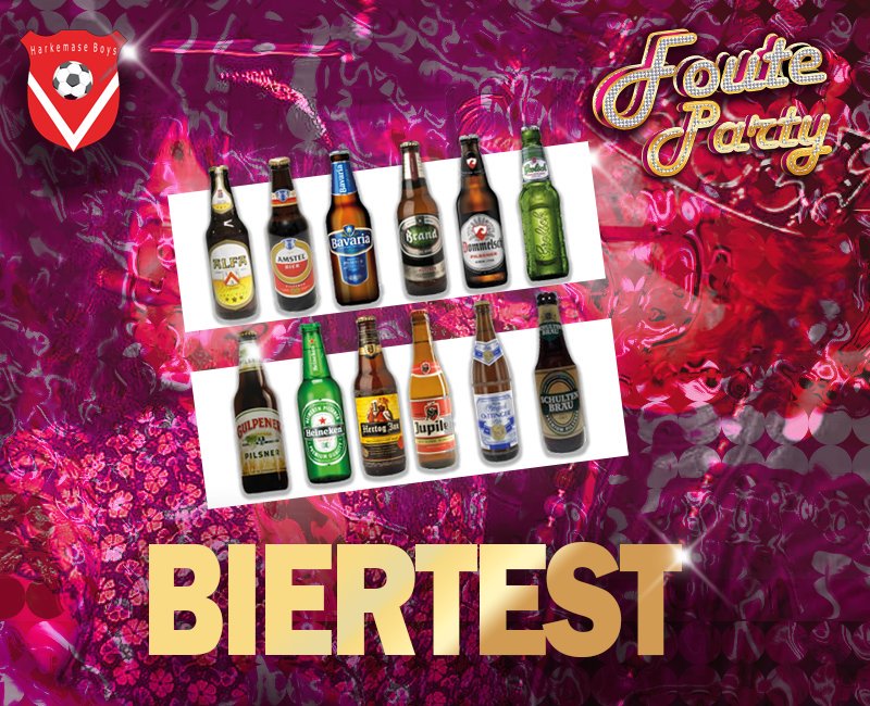 VvHBoys's tweet photo. Bierkenners opgelet! Vanavond tijdens de Foute Party kunt u deelnemen aan de Biertest! Euro inleg, raad het goed en win de pot! #fouteparty https://t.co/jD074kLbJv