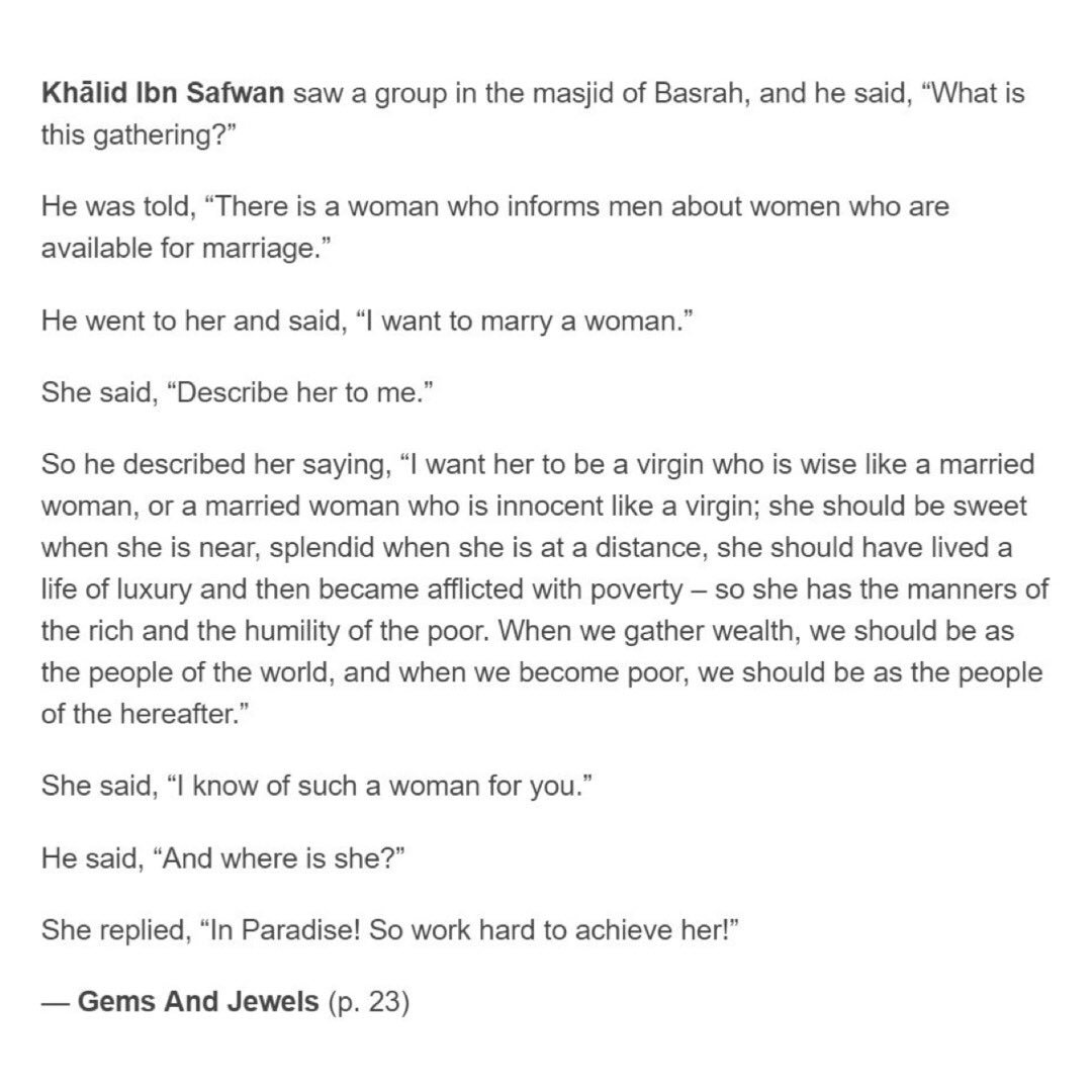 Haqq4All's tweet photo. How To Get The Perfect Wife, Khālid Ibn Safwa https://t.co/JqctZIeSEU