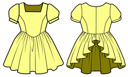 服の作り方と型紙うさこの洋裁工房 後フリルスカートのワンピース 後ファスナー の型紙ダウンロード版の レディースｌサイズが増えました 後の形がちょっと変わったワンピースです 長袖 半そでなどの改造用の型紙もありますよ T Co