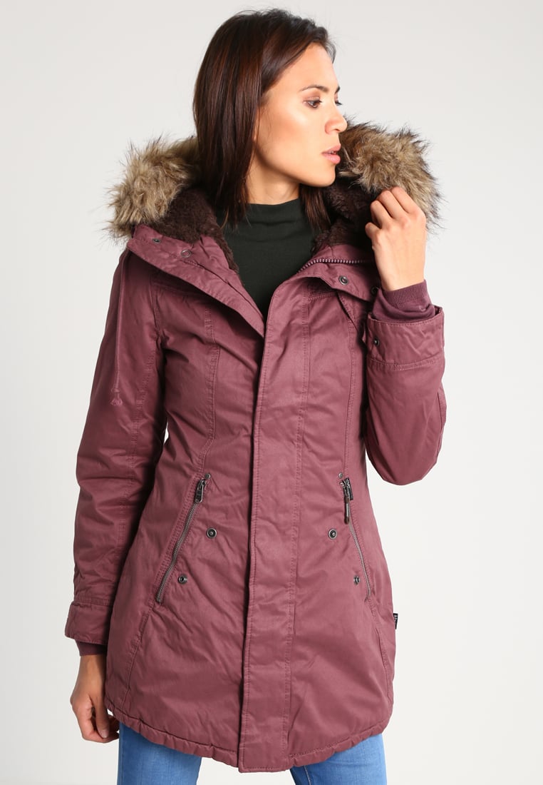 parka femme mauve