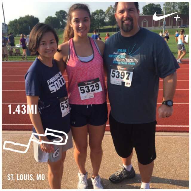 gwinaj's tweet photo. Parents day at SLU.  5K I just ran 1.43 mi with Nike+. https://t.co/sEk7mzulSa #nikeplus https://t.co/XWqj5uO5vu
