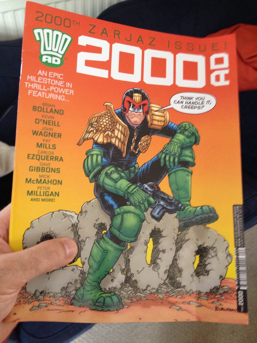 mhpitt's tweet image. It is here #prog2000 -- preparing for thrill power overload! @2000AD