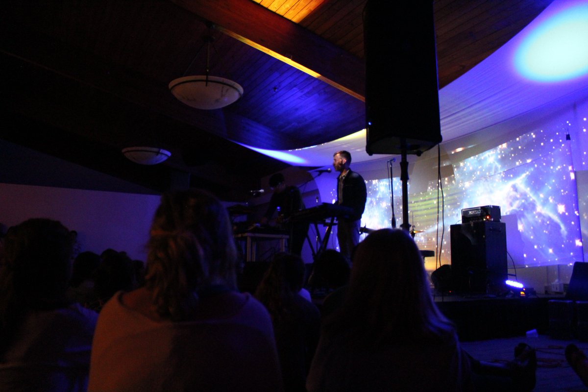 PBAUniversity's tweet photo. Good Saturday morning! Time to #WakeUpPBA. Did you make it to last night's Cosmic Coffeehouse sponsored by @PBAstudents? Pix: https://t.co/bF67tDp7zE