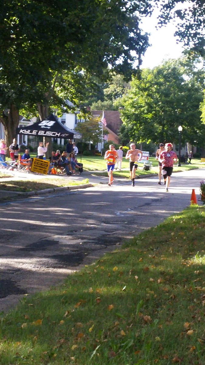 Watching Akron Marathon runners pushing through...from the comfort of my lawnchair!