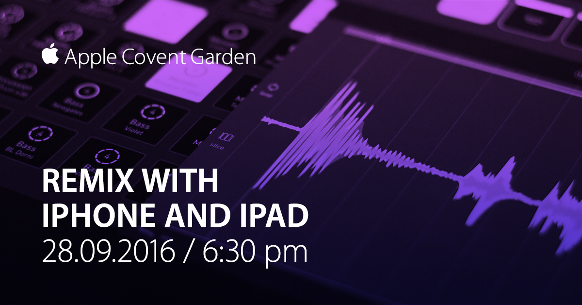 LaunchpadforiOS's tweet image. Live in London? Learn to remix tracks on iOS with Blocs and Launchpad @Apple Covent Garden apple.co/2cwapAH