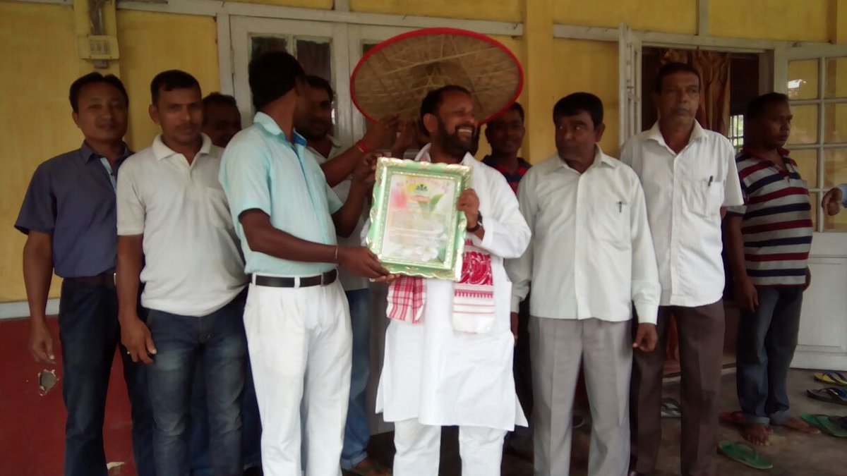Today received a warm felicitation from Tihu Revenue Circle Gaonburah Santha
