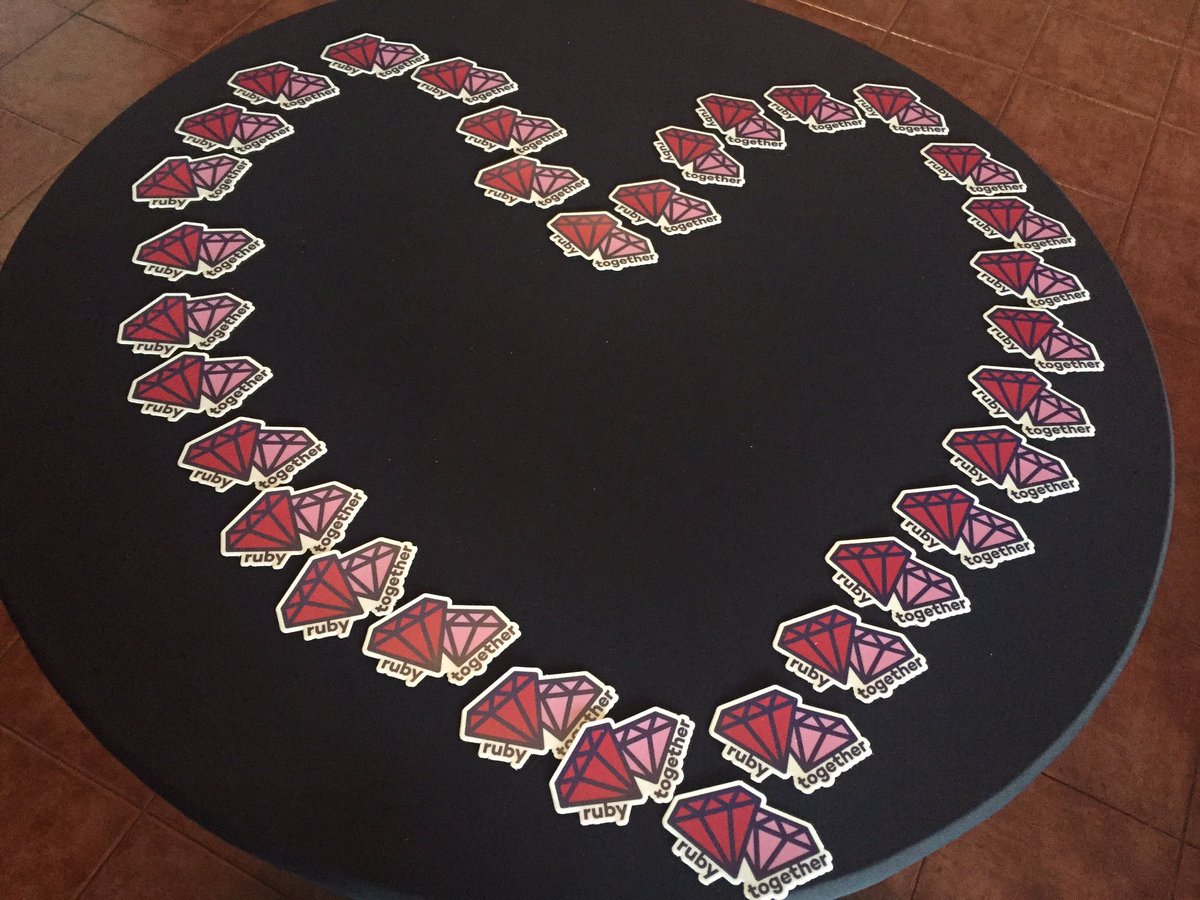 rg_cieszyn's tweet photo. Wow! We get stickers for #RailsGirls #Cieszyn. Thank you @rubytogether. We love you! #euruko #euruko2016 <3 https://t.co/VFl2sIMRZ2