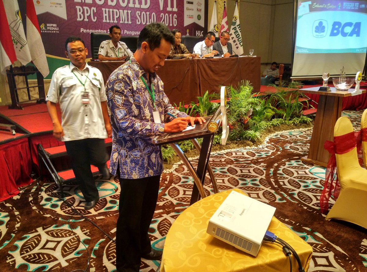 Prosesi pemilihan ketua HIPMI Surakarta periode 2016 - 2019