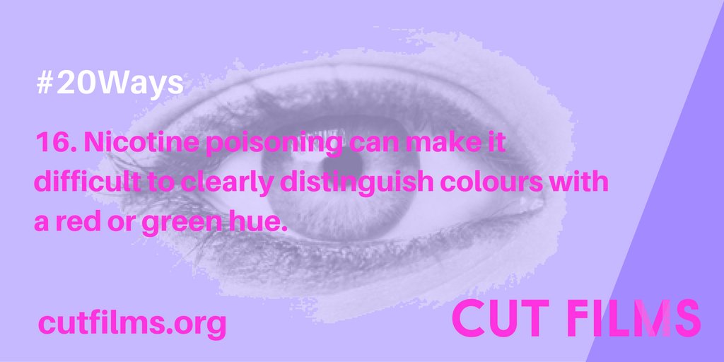 HarrowCutFilms's tweet image. Starting today with the 16th way that #smoking affects your eyes @myvisionmatters #20Ways