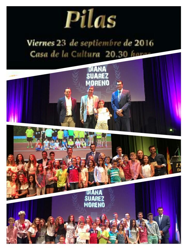 PILASMURES's tweet photo. Os dejamos algunas imágenes de la Ix Gala del Deporte del @AytoPilas donde se reconoció los resultados del Club y premiaron a Diana Suárez https://t.co/HQr4KXY8Ln