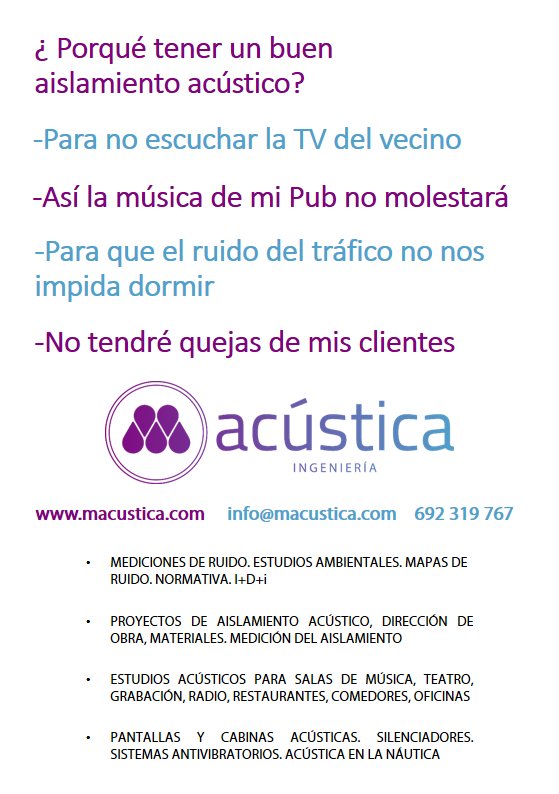 m_acustica's tweet photo. ¿Porqué tener un buen aislamiento acústico? Artículo completo https://t.co/n52EvhOLyd #macusticaingenieria #aislamiento #insonorizacion https://t.co/5KCTcPuEML