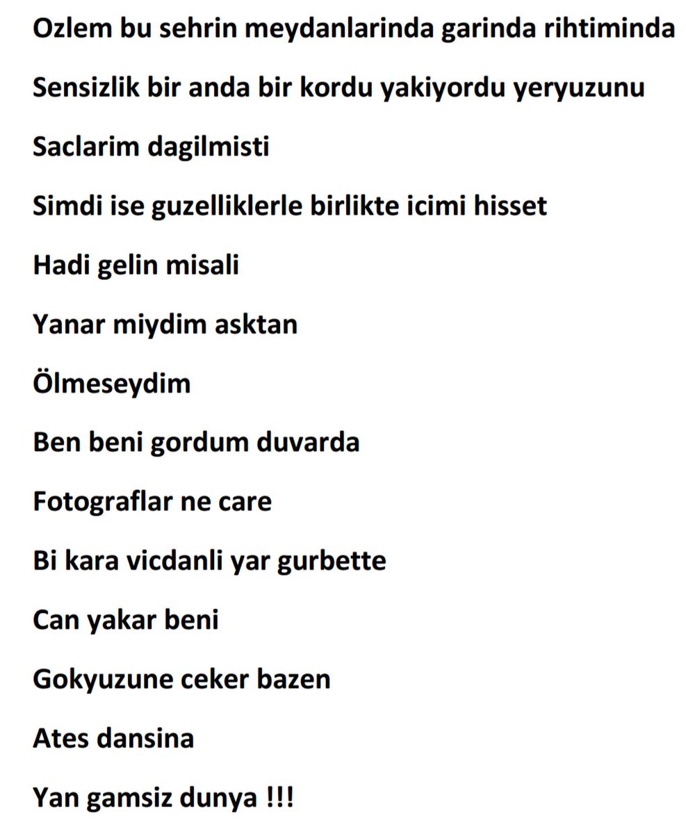 sibirbil's tweet photo. Veri Analitiği programından iki öğrencimin, yapay öğrenme kullanarak bilgisayarlarına yazdırdığı şarkı sözleri. Tutar bence :) https://t.co/A7bxjioFAS