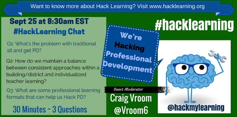 CCVroom's tweet photo. Here's a great opportunity to continue the conversation about collaboration. Rise and shine for #hacklearing tomorrow at 8:30AM EST #satchat https://t.co/dNd42D5RVr