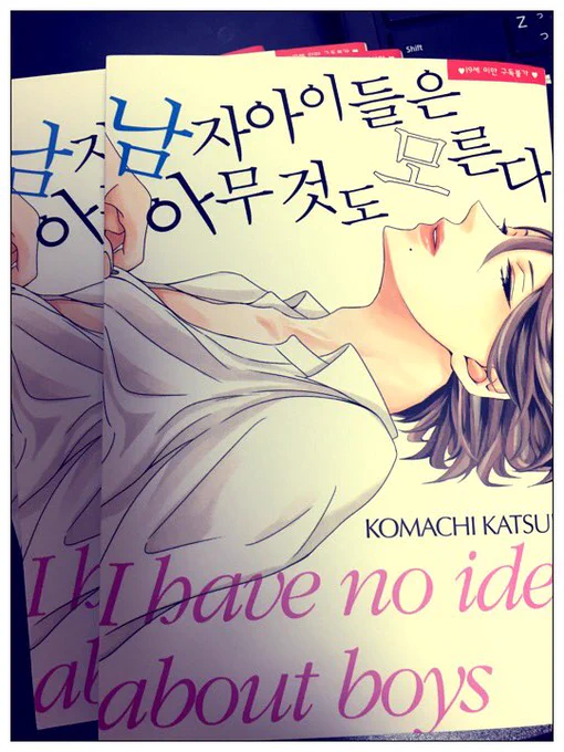 男の子のことは何も知らないの韓国版。背表紙が可愛い。 