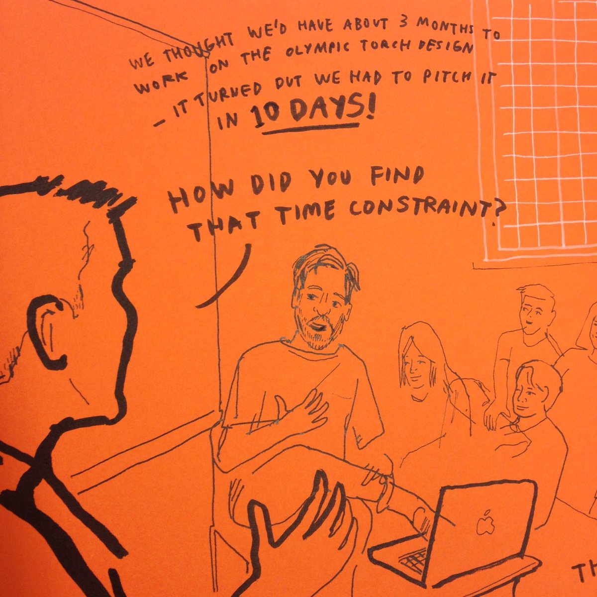 Firsthandinfo's tweet image. The Osgerby of @barberosgerby discussing making the Olympic torch #SEMC16