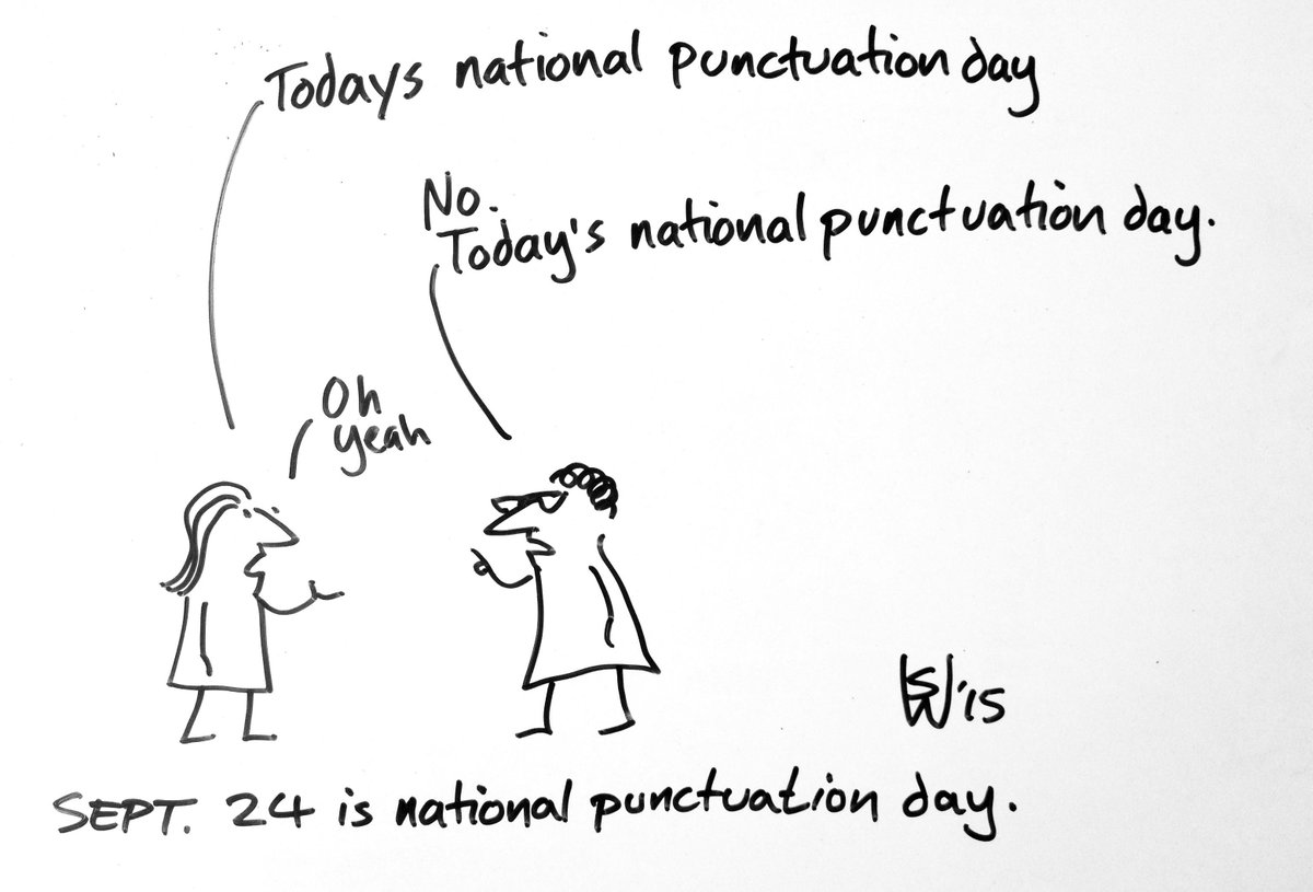 SteveArtist2D3D's tweet photo. Today's national punctuation day, so here's a whiteboard scribble to celebrate... #NationalPunctuationDay https://t.co/DI4rbZ7HnH