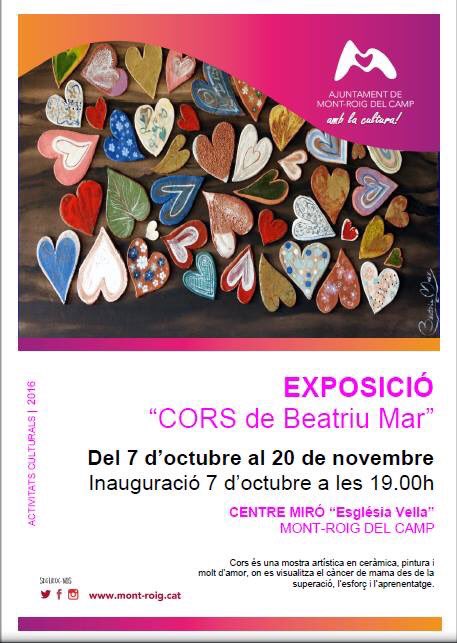 IMarcuello's tweet photo. Exposició #CORS de #BeatriuMar al #CentreMiró #MontroigDelCamp https://t.co/Trl1MEMmhI