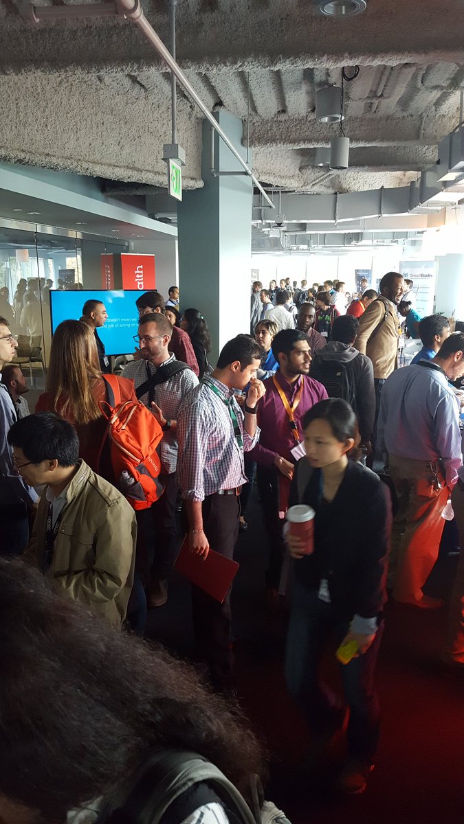 _odsc's tweet photo. Lots of networking at the final day of #BostonDataFest 2016 career fair. Over 50 positions filled! #ODSC #DataScience https://t.co/EoSpojCbyz