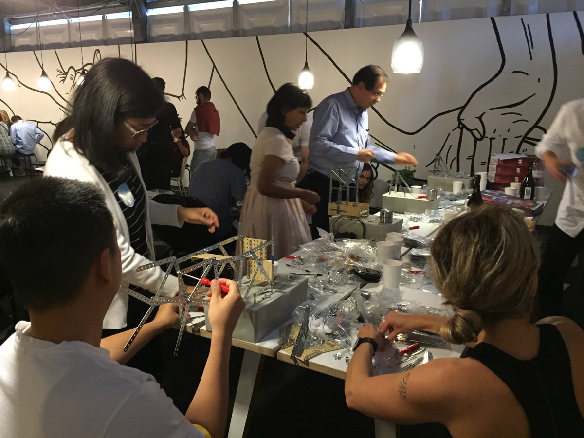 TheSocial_RIBA's tweet photo. Under pressure! @TheSocial_RIBA Meccano workshop with @KennedyWoodsArc at @_designjunction https://t.co/dsIWfKUZ0e