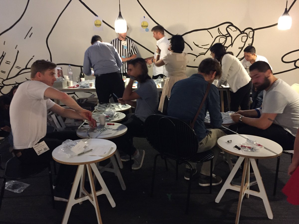 TheSocial_RIBA's tweet photo. Under pressure! @TheSocial_RIBA Meccano workshop with @KennedyWoodsArc at @_designjunction https://t.co/dsIWfKUZ0e