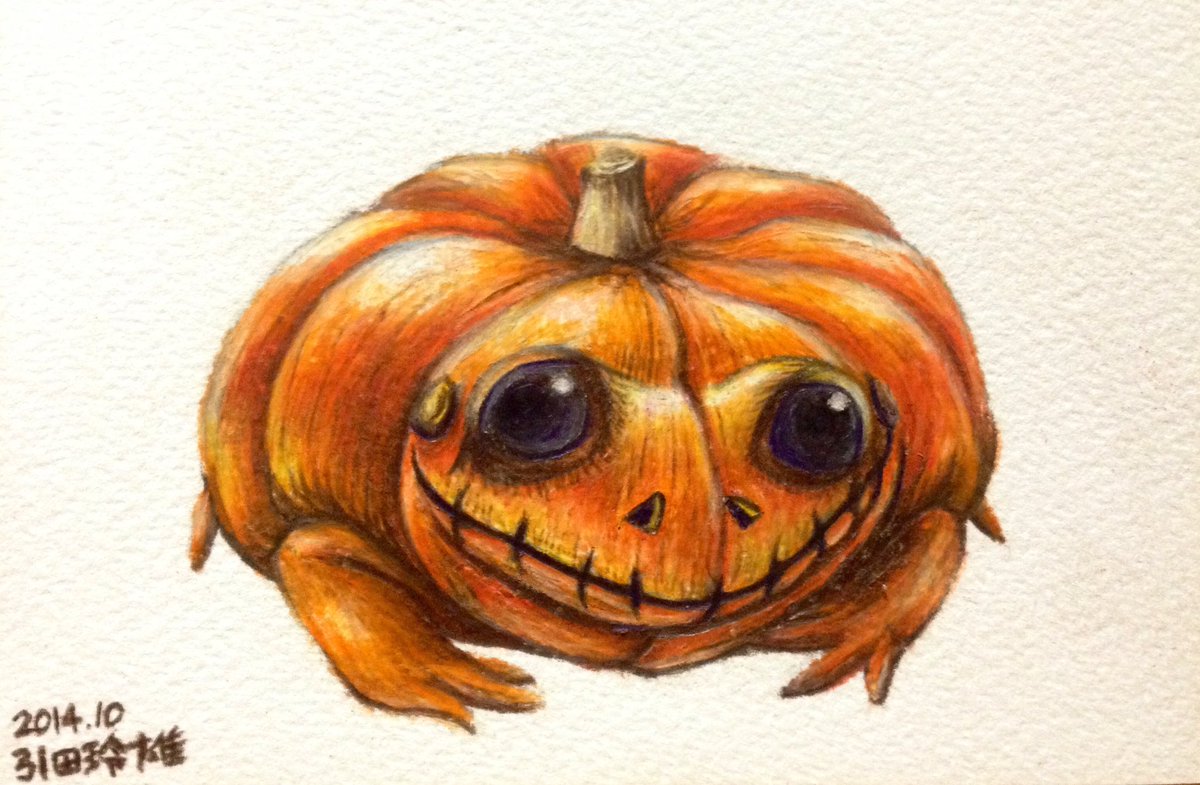 no humans jack-o'-lantern white background pumpkin simple background traditional media dated  illustration images