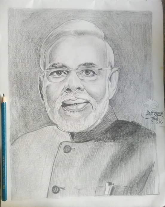 Narendra Modi Sketch by artist-rajesh on DeviantArt