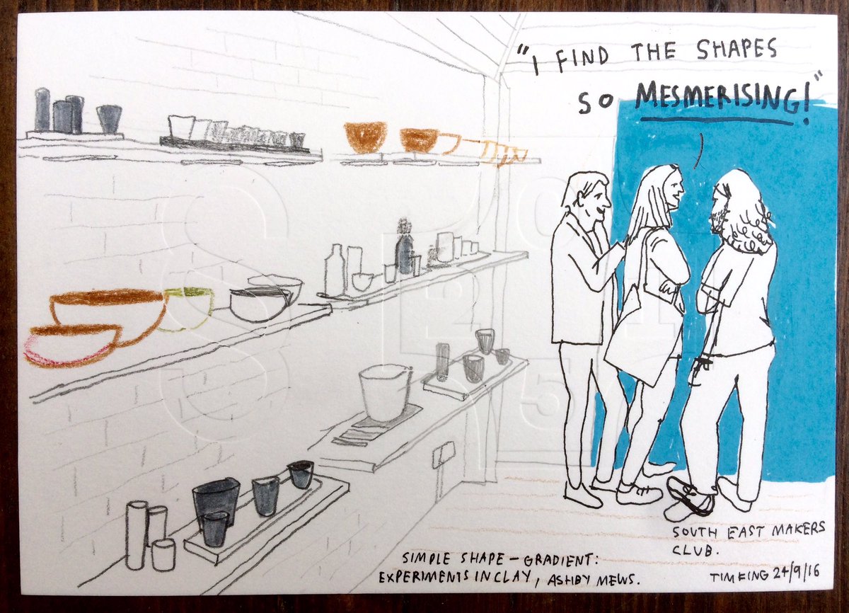 Firsthandinfo's tweet image. Experiments in clay on show this afternoon at Simple Shape - part of @SEMakersClub #SEMC16