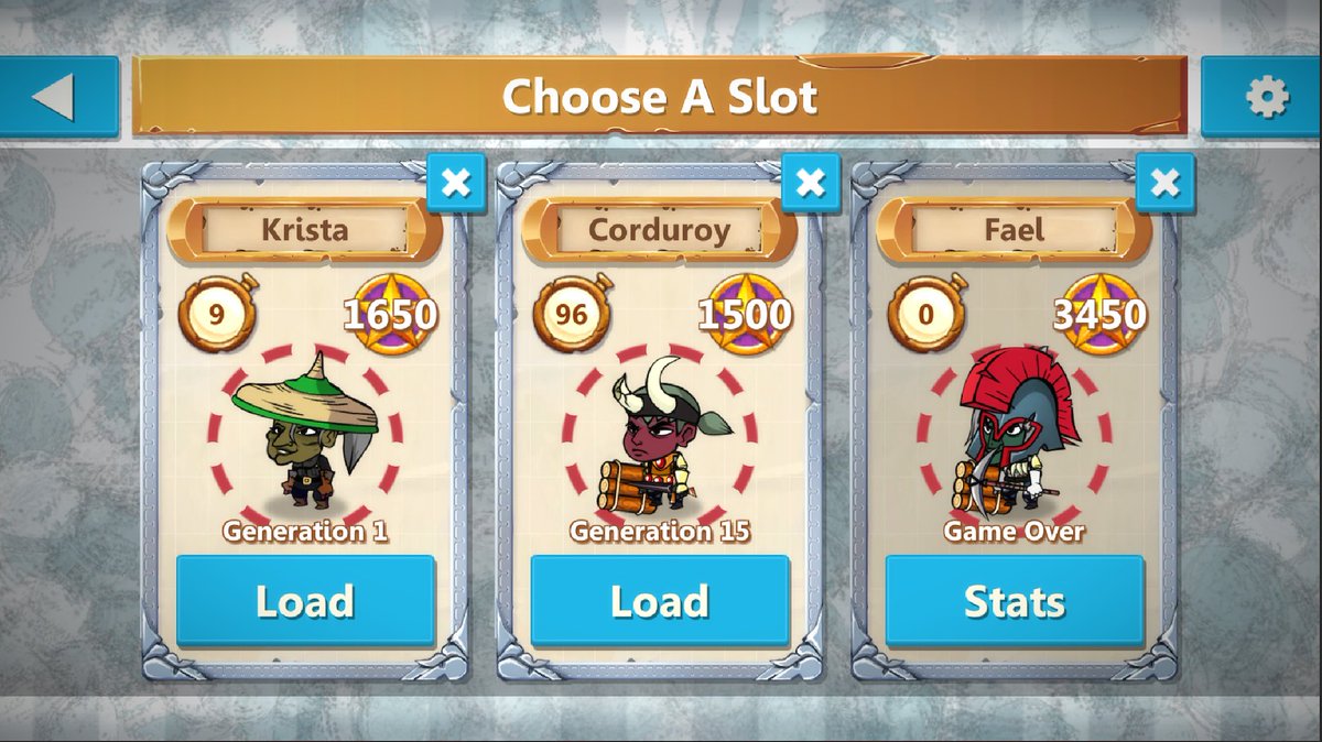 herogenerations's tweet photo. A farmer, guide, and warrior walk into a bar... #screenshotsaturday #herogenerations #UI #steam #iOS #gamedev https://t.co/rcKdPa9NEx