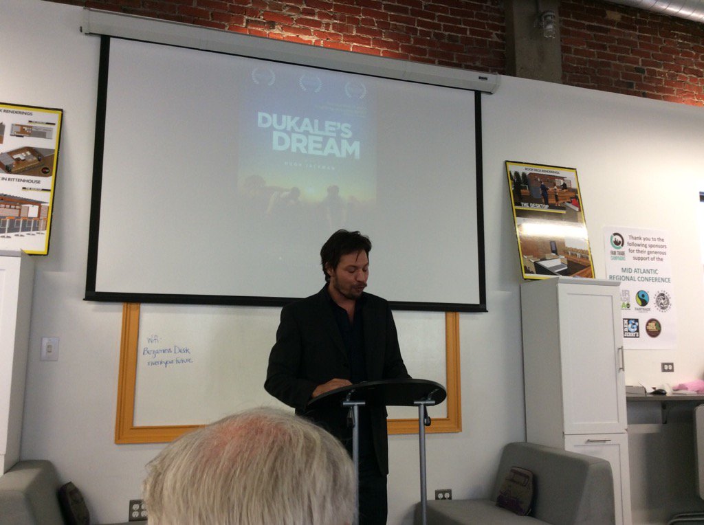 loisharr's tweet photo. Film maker Josh Rothstein tells story of #DukalesDream @FTCampaigns conference @MC_CMSA @FairTradeMC @CRSFairtrade https://t.co/KcKnjTNMfn