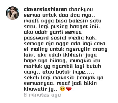 Sabar ya leng❤ lain kali harus lebih berhati2 lagii ya..okey?😊 @Teens_Shieren